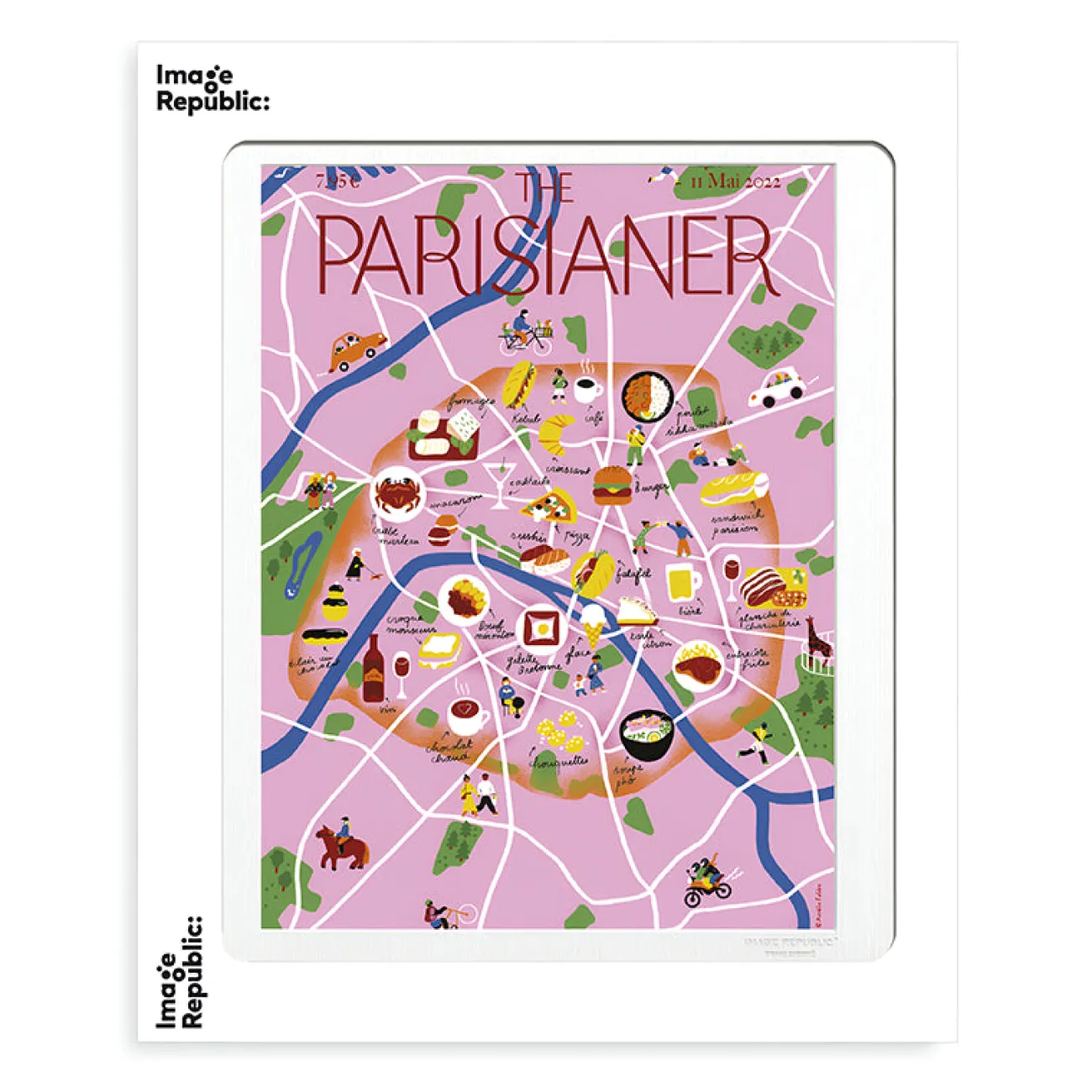 IMAGE REPUBLIC Affiches, Décos Murales^Affiche - The Parisianer - Paris Map n°72
