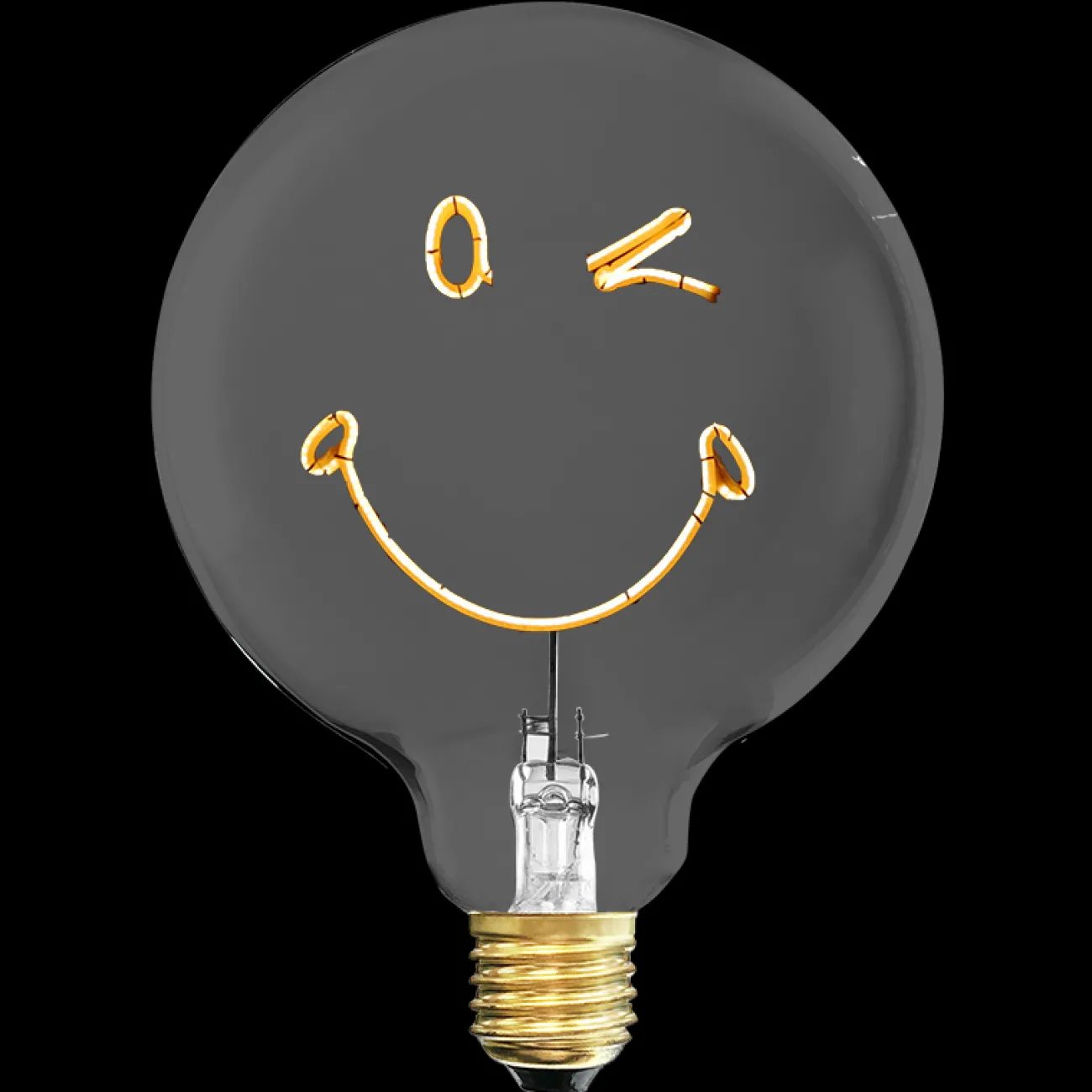 ELEMENTS LIGHTING Ampoules Message & Socles^Ampoule Smiley Kindness / H 17 cm