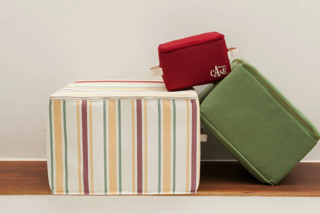 BENSIMON Rangements^House Case - Rayures Camel (plusieurs modèles)