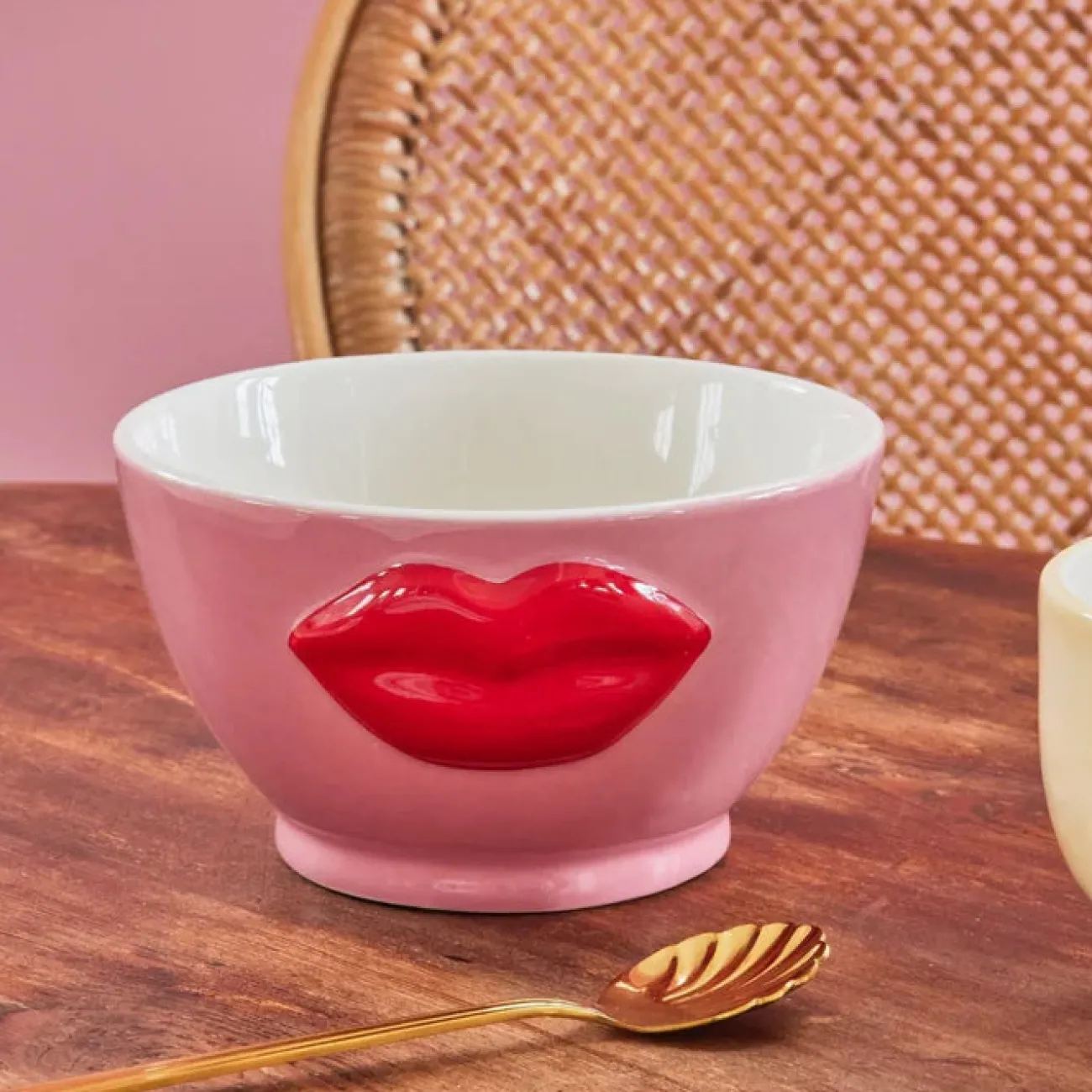 RICE Mugs, Bols Et Tasses | Saladiers, Bols Et Coupelles^Bol céramique lips Ø 14.5 cm - rose