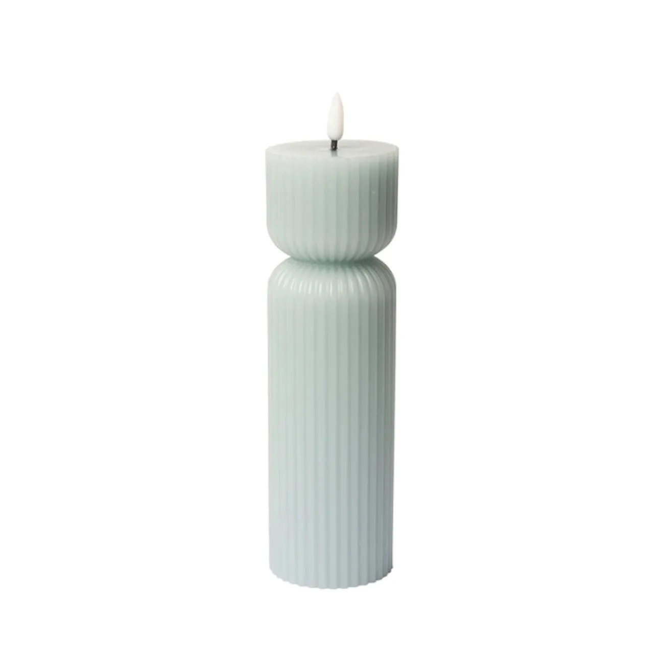 EJA Bougies Décoratives | Petits Objets Décoratifs^Bougie LED Stripe h.22 cm - light mint