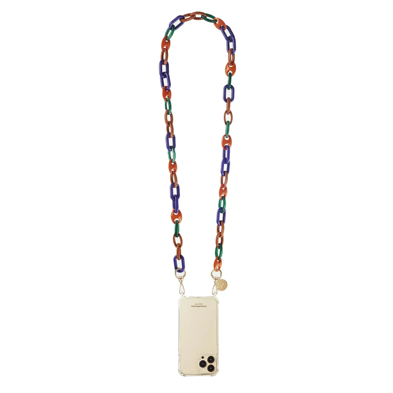 LA COQUE FRANÇAISE Chaînes De Téléphone^Chaine de téléphone bijou - Alma violet et orange