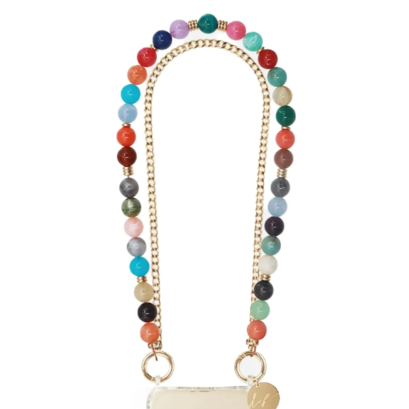 LA COQUE FRANÇAISE Chaînes De Téléphone^Chaîne courte de téléphone 35 cm - Harper perles multicolores