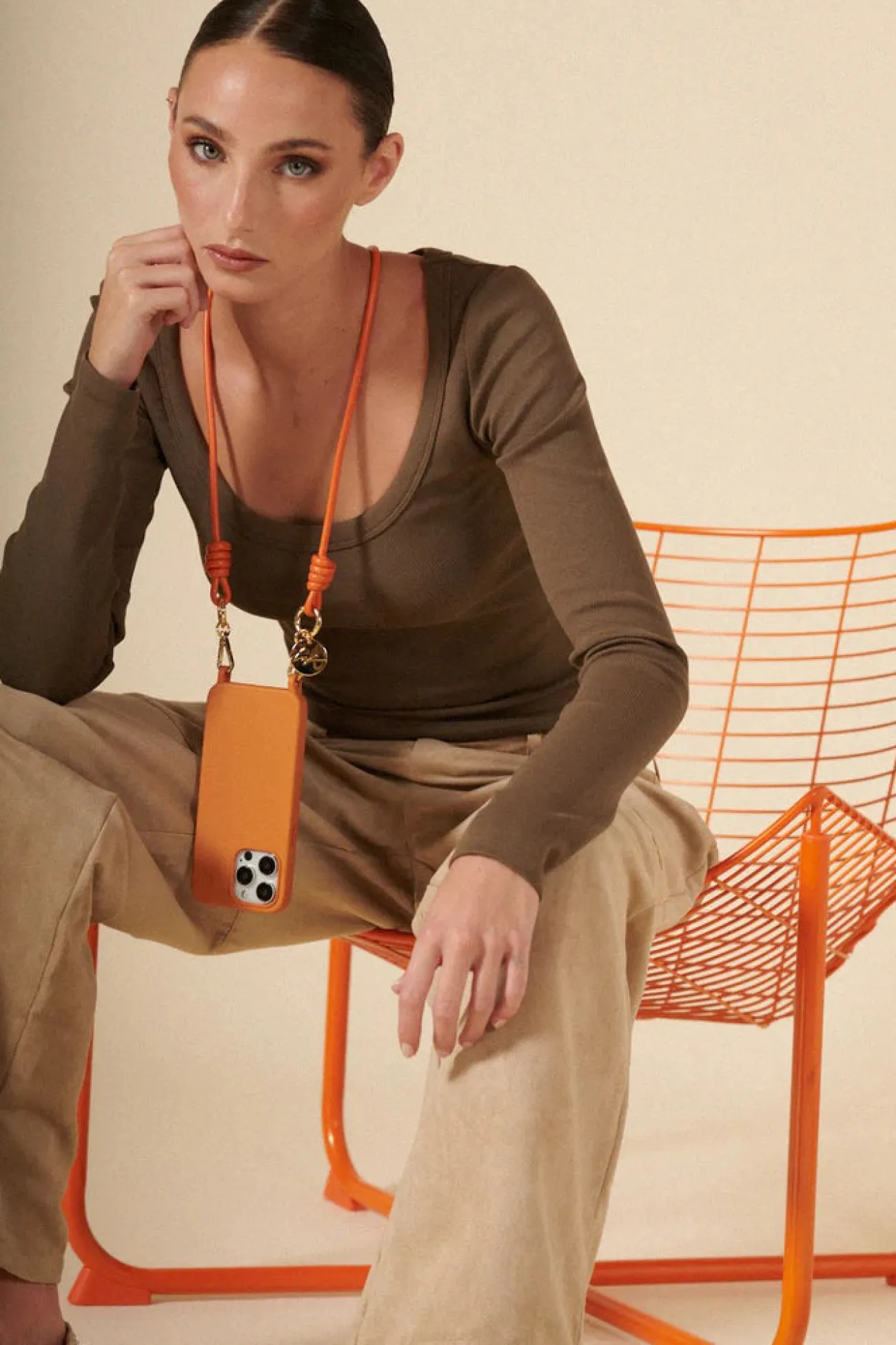 LA COQUE FRANÇAISE Chaînes De Téléphone^Chaîne de téléphone - Nolan - Orange