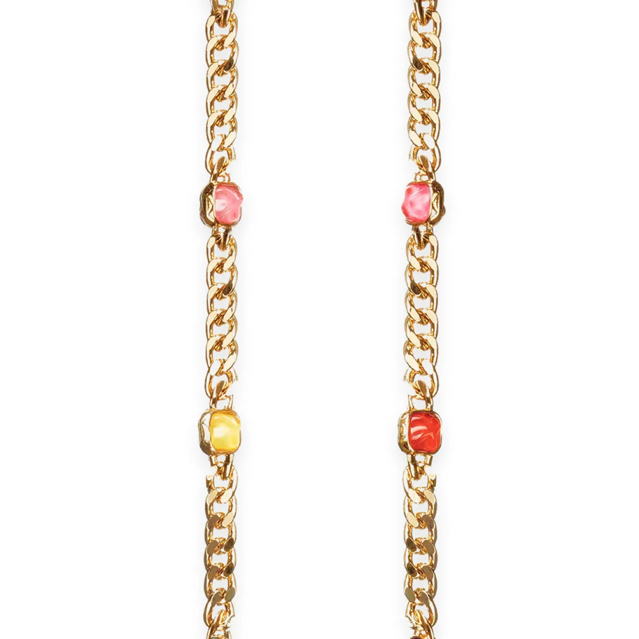 LA COQUE FRANÇAISE Chaînes De Téléphone^Chaîne de téléphone - Ruby - Doré et Perles colorées