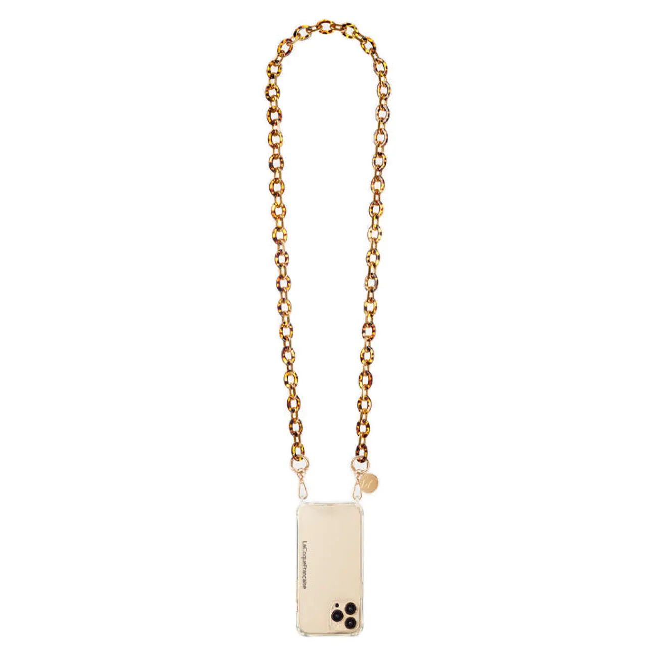 LA COQUE FRANÇAISE Chaînes De Téléphone^Chaîne de téléphone Bijou - Cassy écaille marron