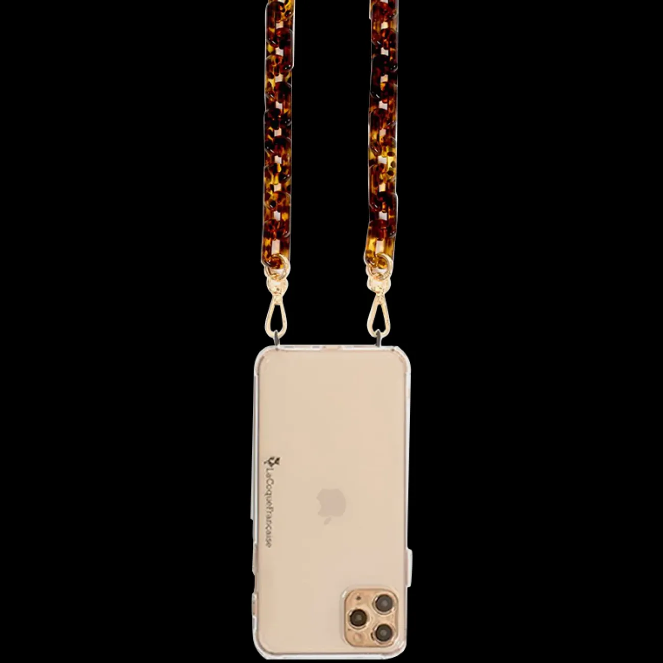 LA COQUE FRANÇAISE Chaînes De Téléphone^Chaîne de téléphone bijou - Emmy écaille marron