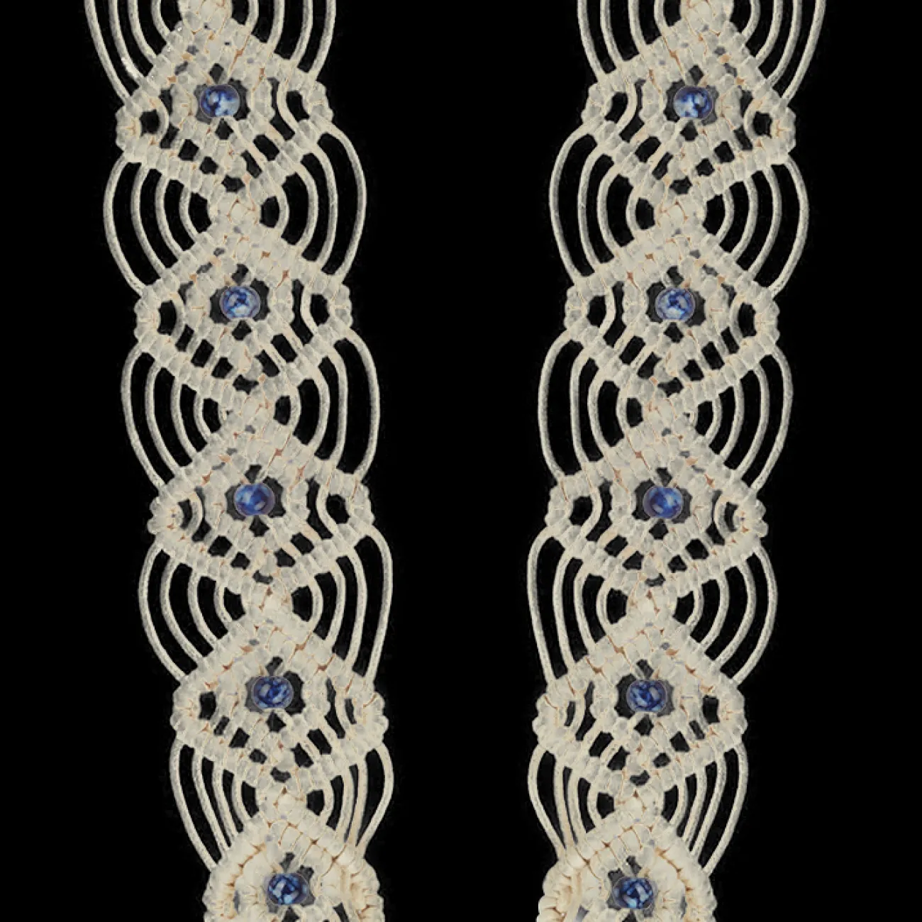 LA COQUE FRANÇAISE Chaînes De Téléphone^Chaîne de téléphone bijou - Eve Beige Macramé Yeux