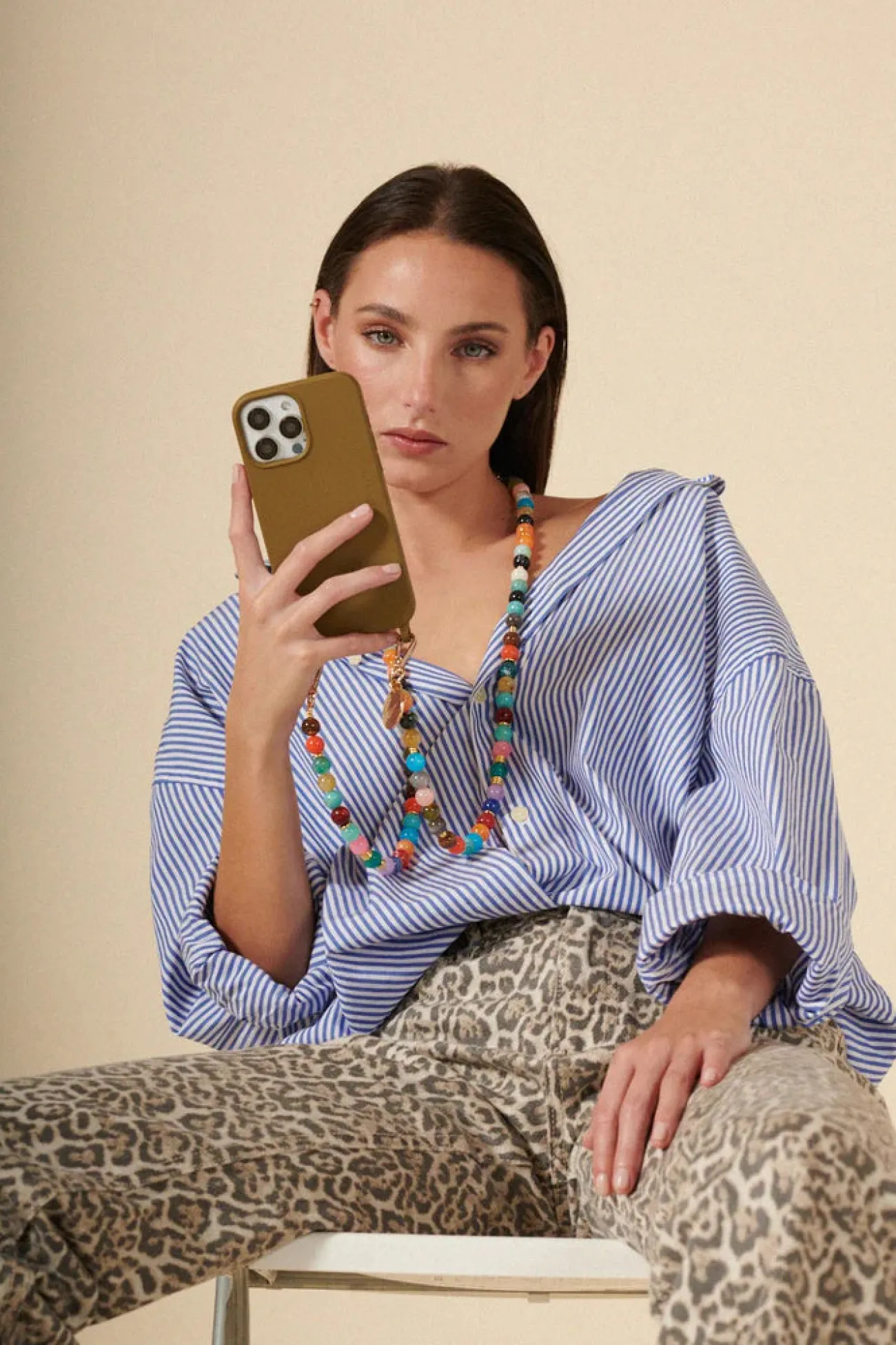 LA COQUE FRANÇAISE Chaînes De Téléphone^Chaîne de téléphone Bijou - Harper perles multicolores