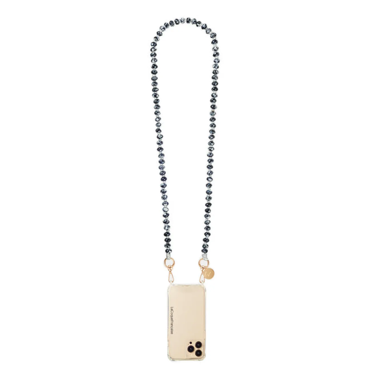 LA COQUE FRANÇAISE Chaînes De Téléphone^Chaîne de téléphone Bijou - Jasna perles noires