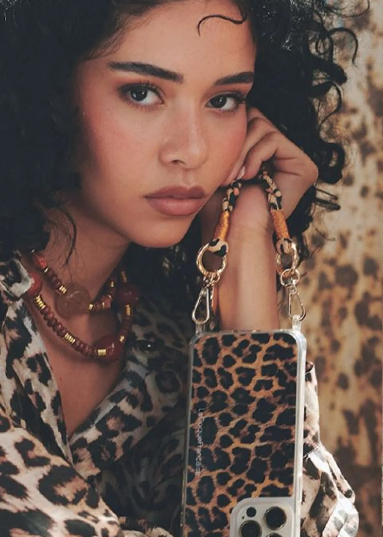 LA COQUE FRANÇAISE Chaînes De Téléphone^Chaîne de Téléphone Bijou - Leo Leopard
