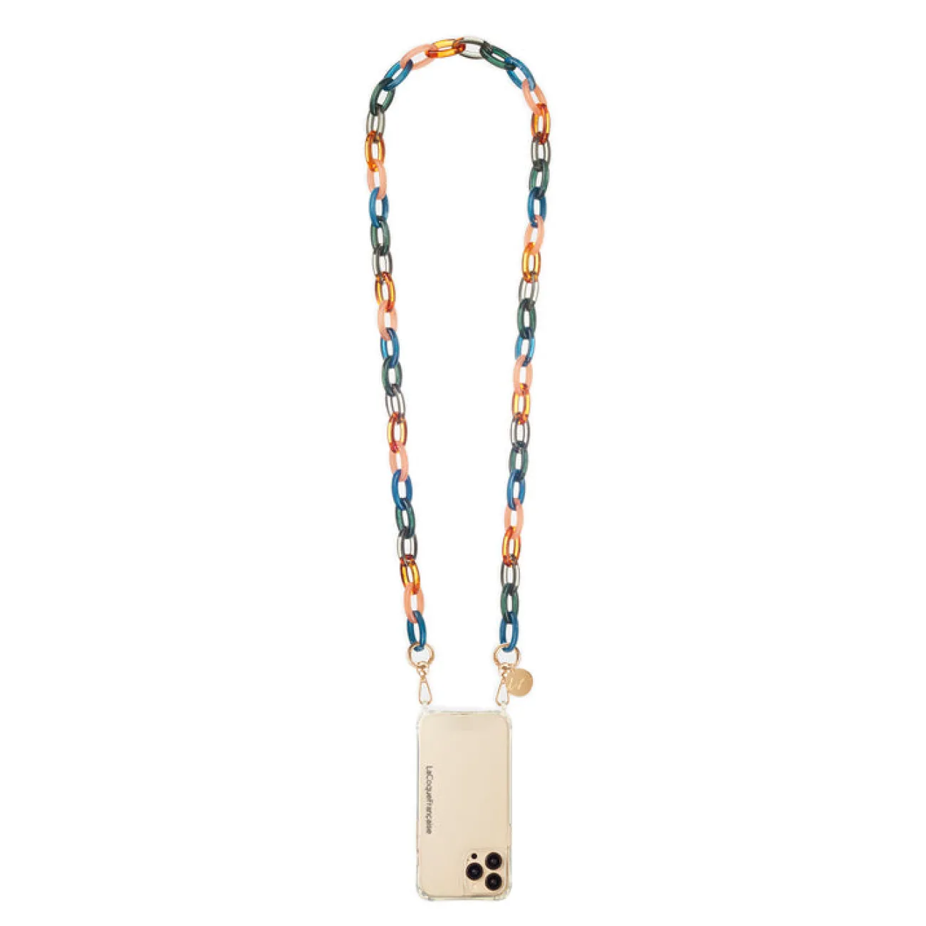 LA COQUE FRANÇAISE Chaînes De Téléphone^Chaîne de téléphone Bijou - Rita orange et bleu