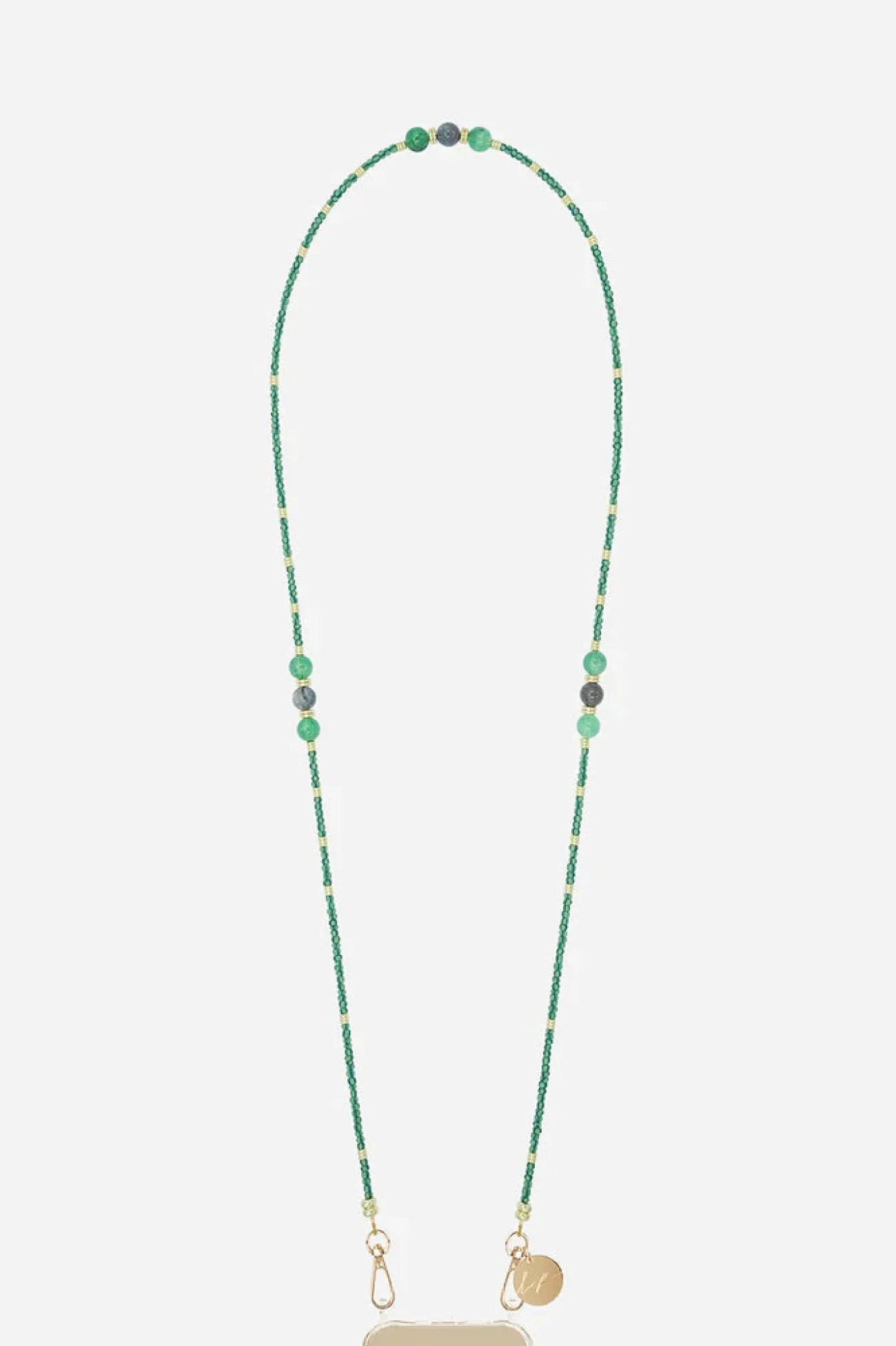 LA COQUE FRANÇAISE Chaînes De Téléphone^Chaîne de téléphone Perles - Iris vert