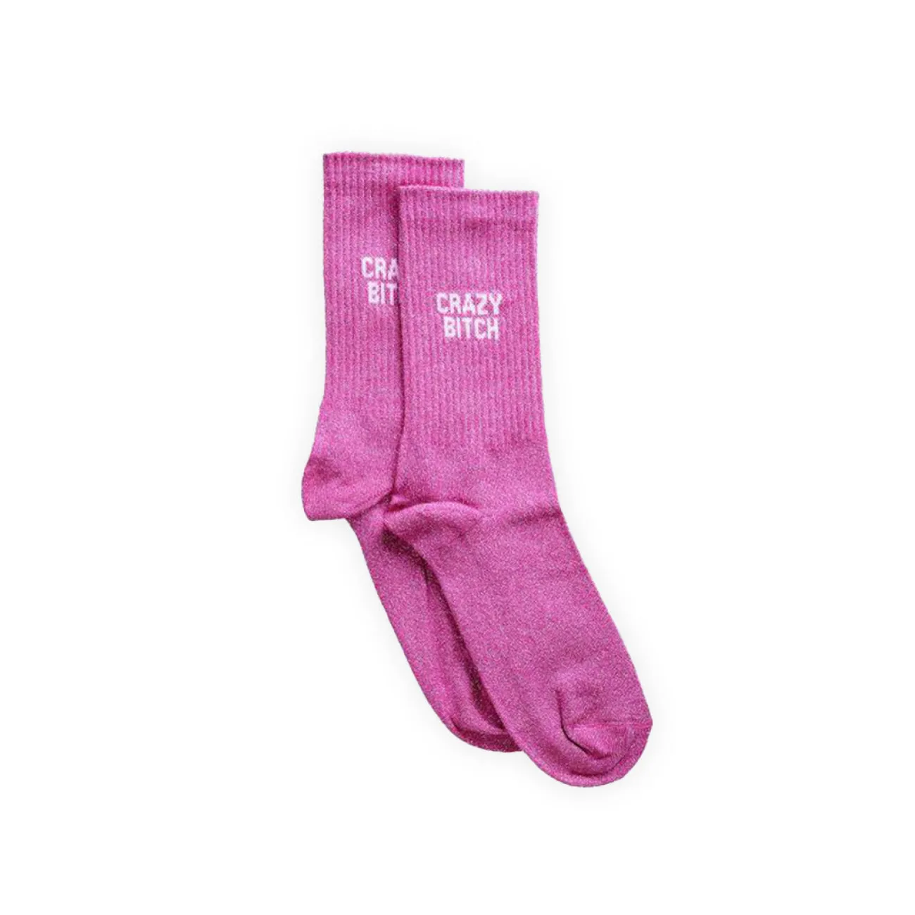 FÉLICIE AUSSI Homewear | Chaussettes À Paillettes^Chaussettes Felicie Aussi à paillettes - Crazy bitch 36/40 Rose