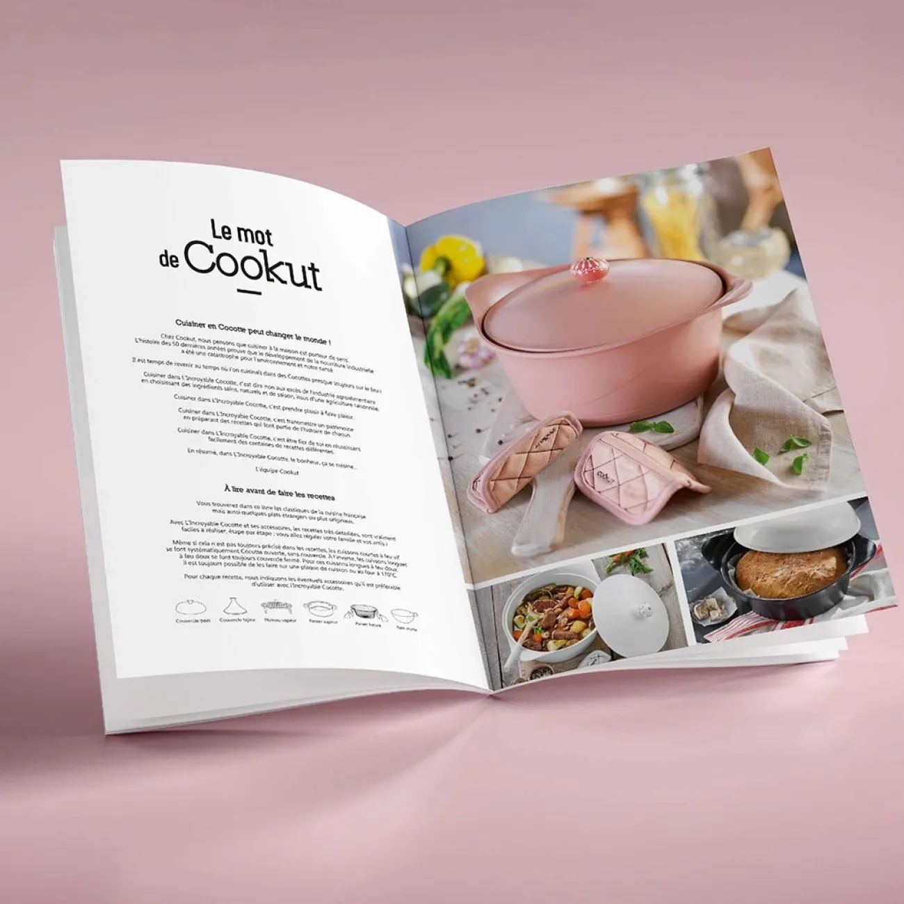 COOKUT Ustensiles De Cuisine^- Livre de 45 recettes de l'incroyable Cocotte