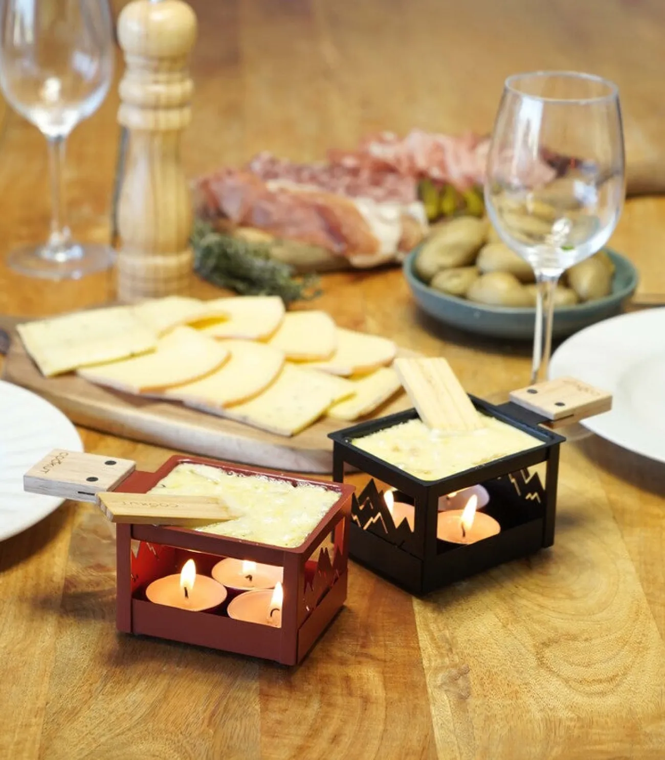 COOKUT Ustensiles De Cuisine^- Raclette à la bougie pliable (Plusieurs couleurs)