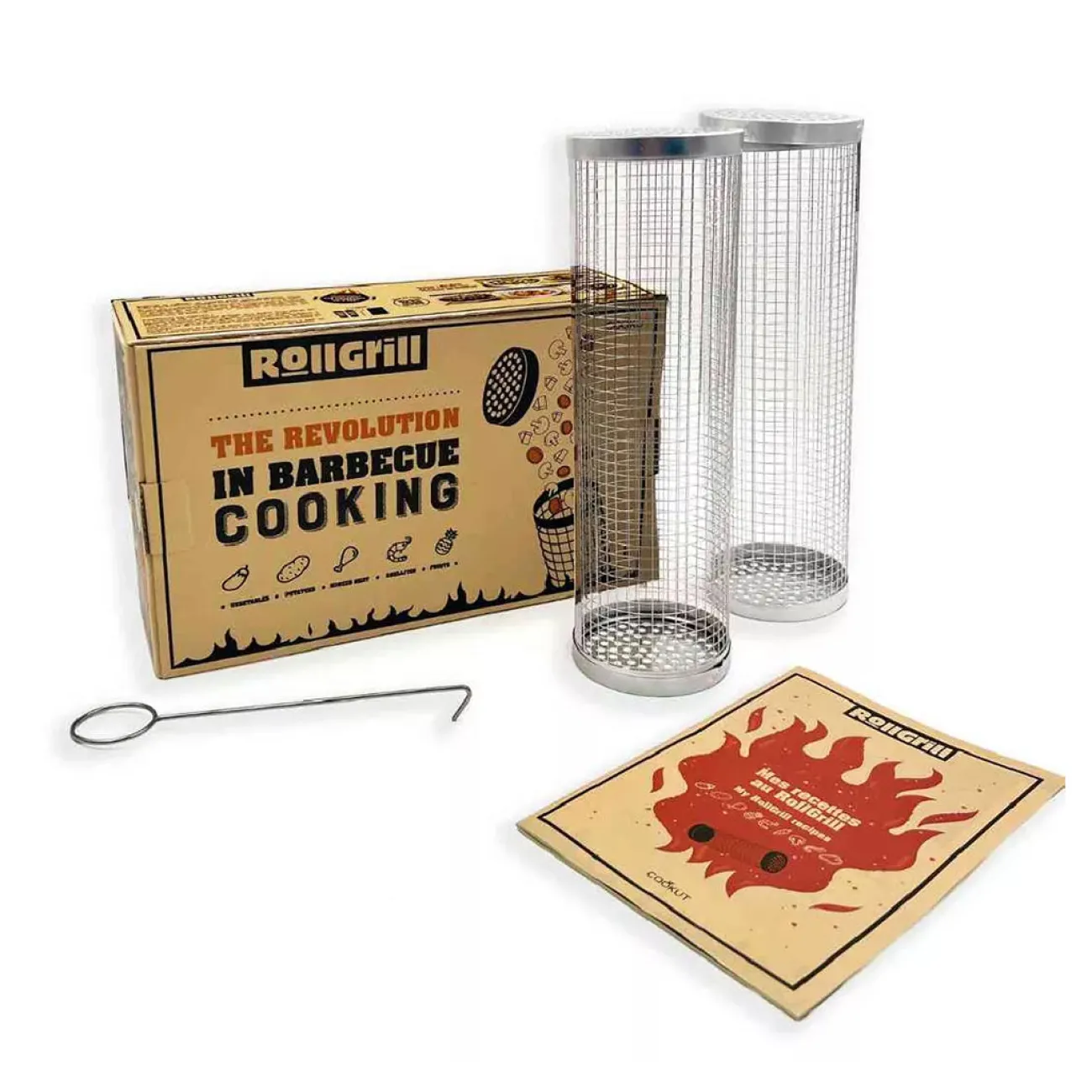COOKUT Ustensiles De Cuisine^- Roll Grill - Cylindre de cuisson pour Barbecue