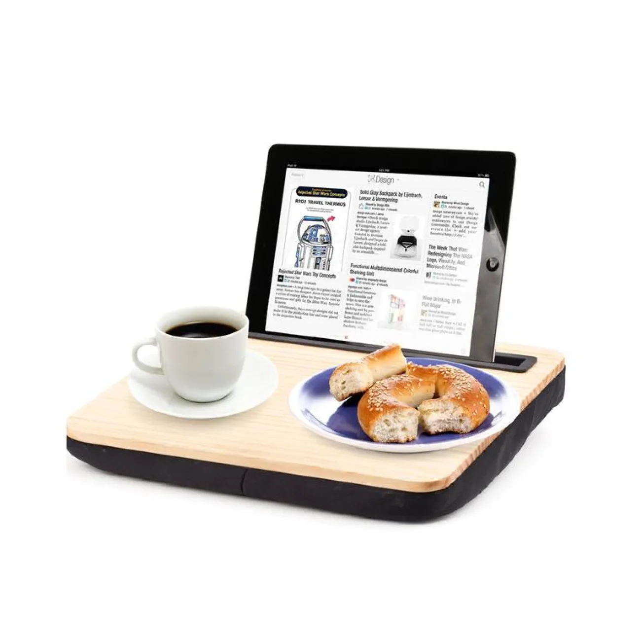 KIKKERLAND Accessoires High Tech^Coussin pour tablette - bois