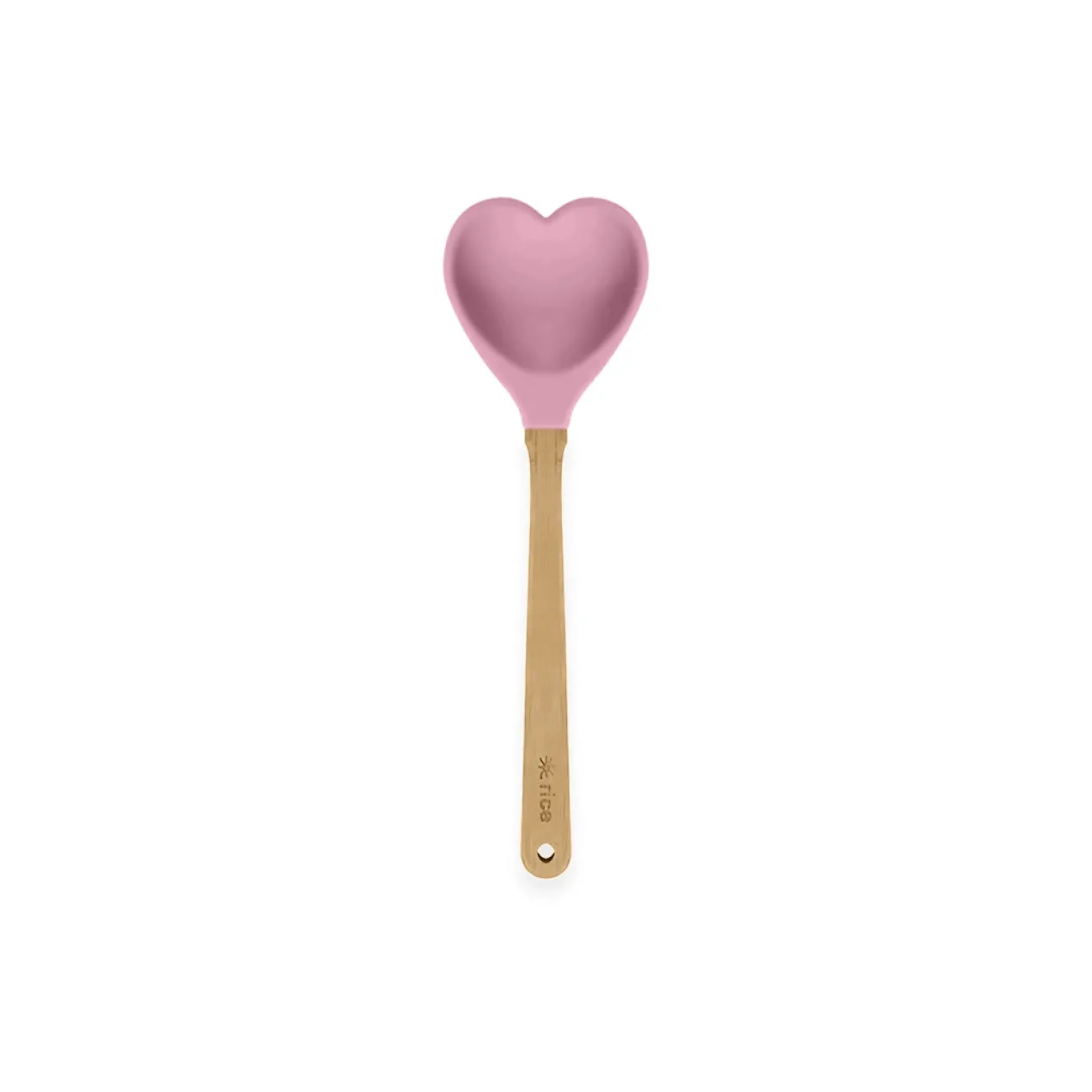 RICE Ustensiles De Cuisine^Cuillère Silicone - Cœur rose pastel
