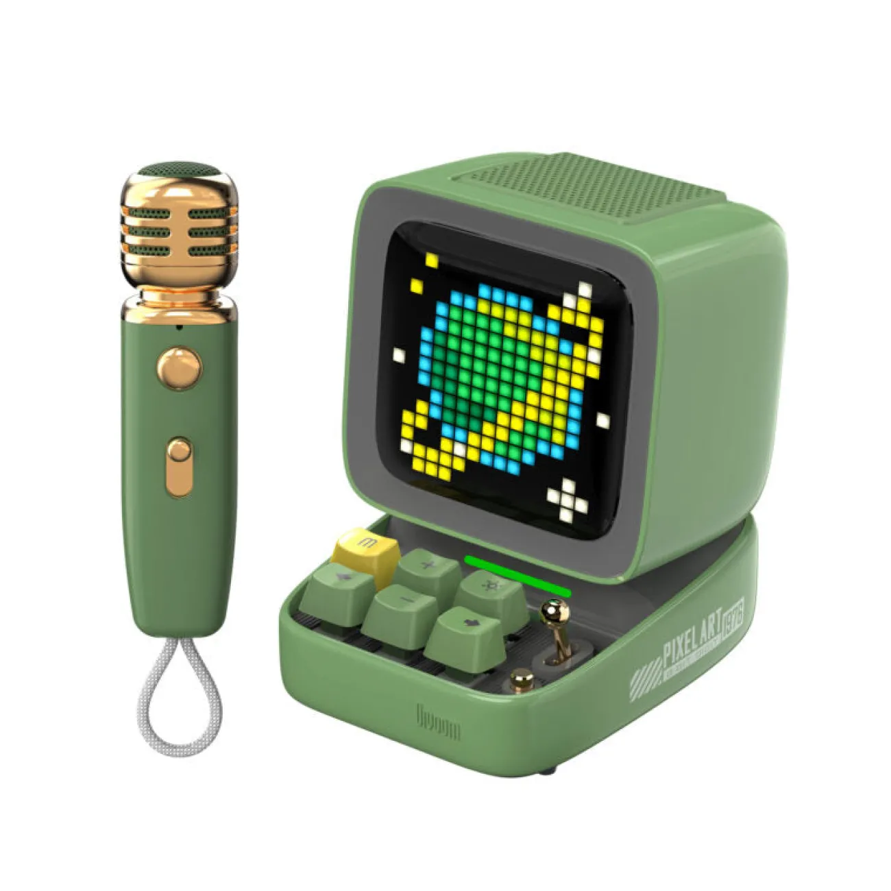 RESET CLUB Accessoires High Tech | Enceintes^Enceinte + Micro Bluetooth avec Ecran - Ditoo Mic Vert