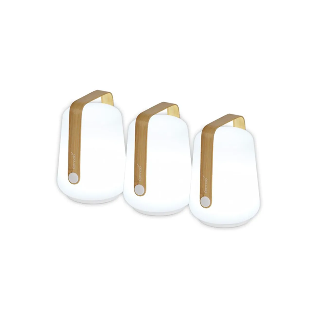 FERMOB Lampes Nomades (Rechargeables)^Set de 3 mini Lampes rechargeables Balad - Bamboo