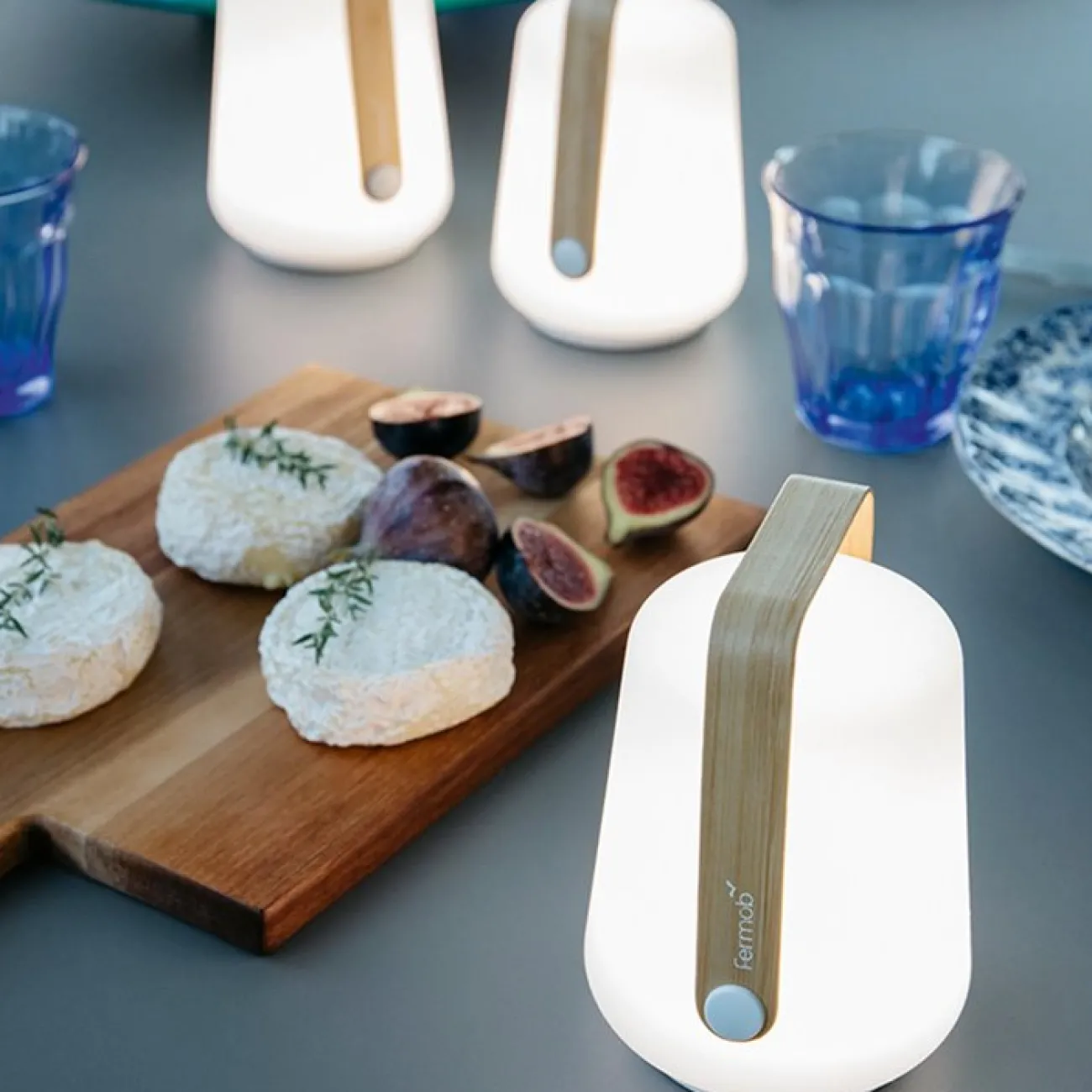 FERMOB Lampes Nomades (Rechargeables)^Set de 3 mini Lampes rechargeables Balad - Bamboo