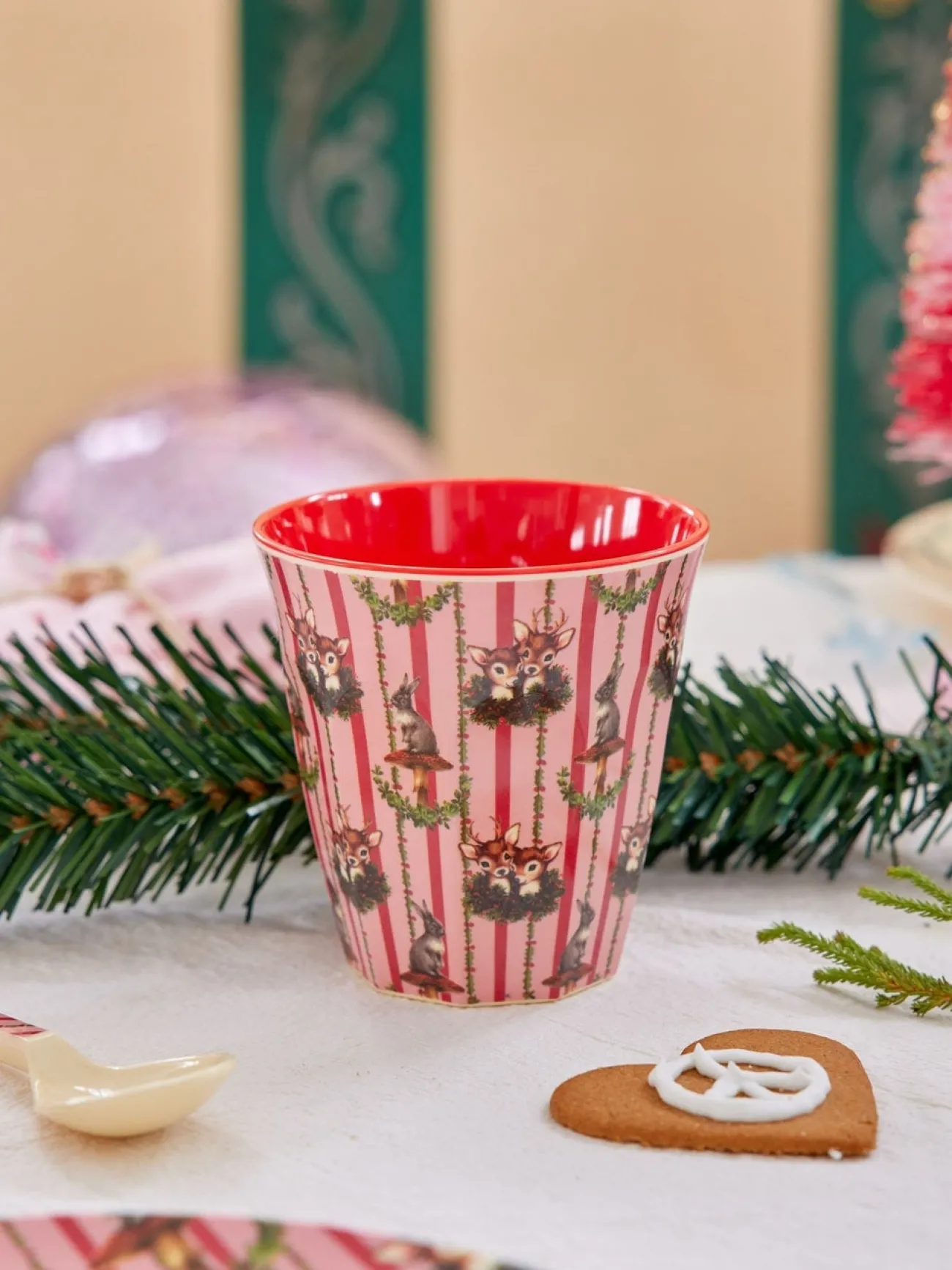 Enfant RICE Vaisselle Enfants | Verres^Gobelet mélamine - Dove Red