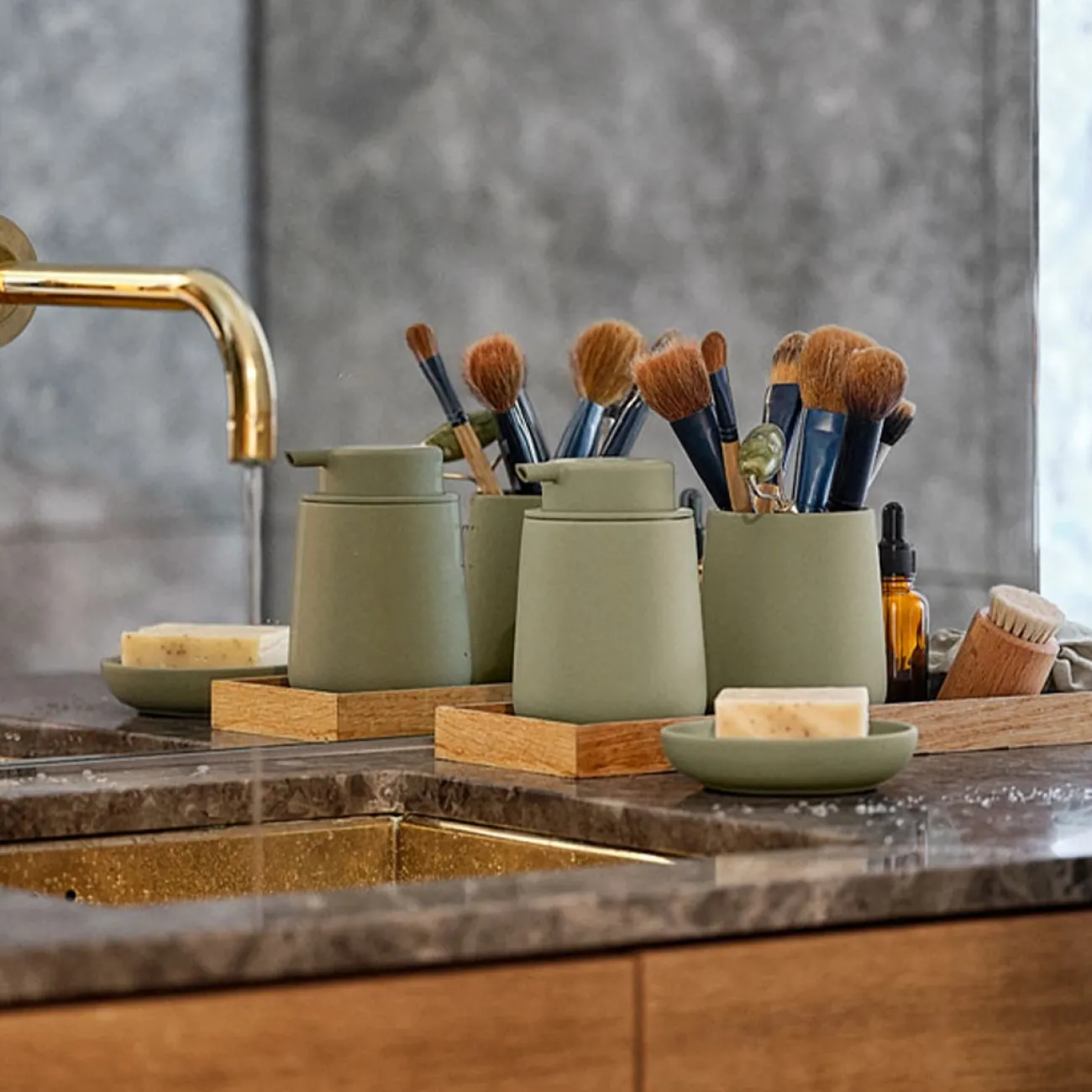 F&H OF SCANDINAVIA Accessoires De Salle De Bain^Gobelet Nova - Vert Matcha