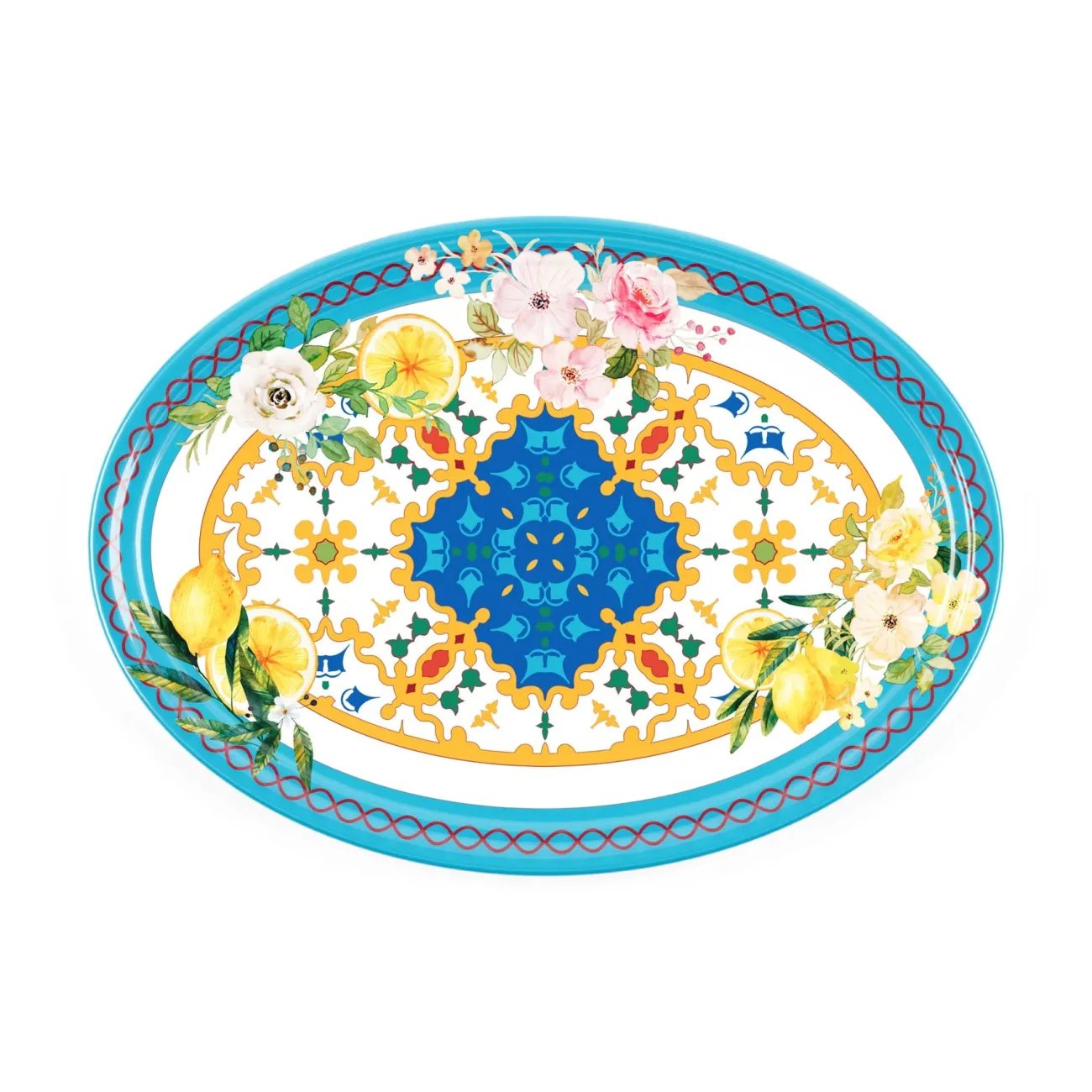 GUZZINI Plats Et Assiettes^Grand Plateau Ovale - Flower & Lemon