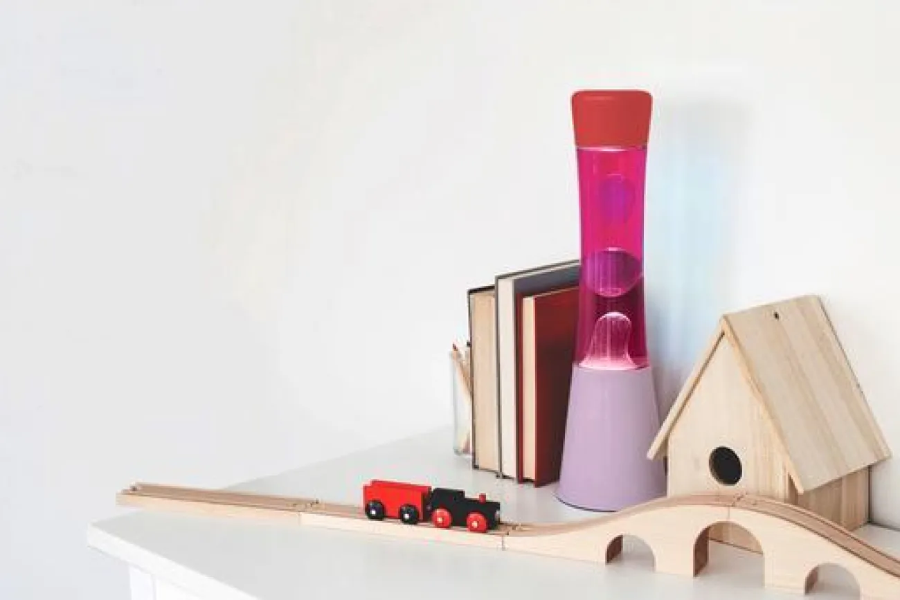 FISURA Lampes À Lave | Lampes À Poser^Lampe à lave H.40cm - rose & lave blanche