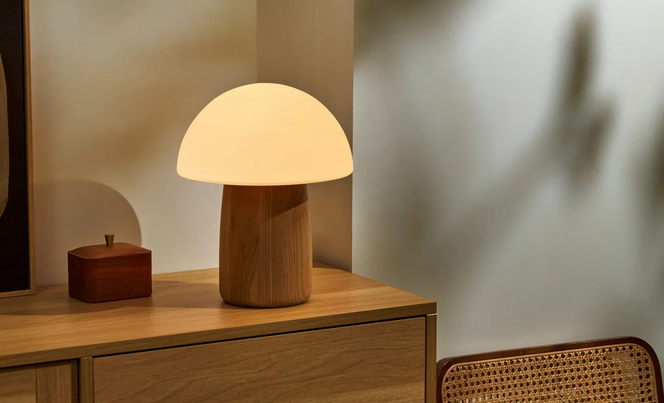 GINGKO Lampes Champignon | Lampes À Poser^Lampe champignon Alice blanche large- H 32 cm