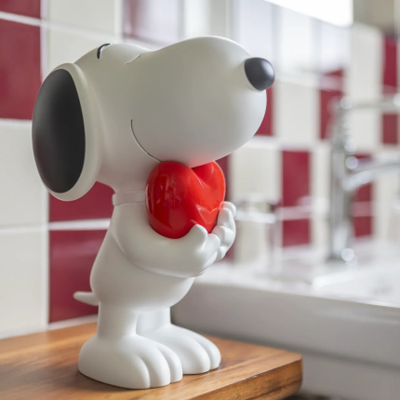 Enfant LEBLON DELIENNE Déco & Luminaires Enfants | Petits Objets Décoratifs^Snoopy Coeur mat bicolore h.27 cm