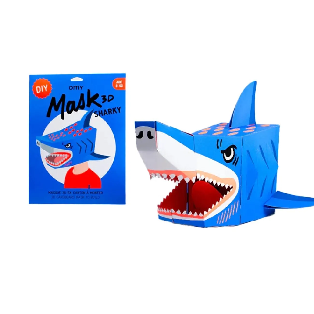 Enfant OMY Jouets Et Coloriages | Jeux & Fun^Masque 3D à colorier - Sharky