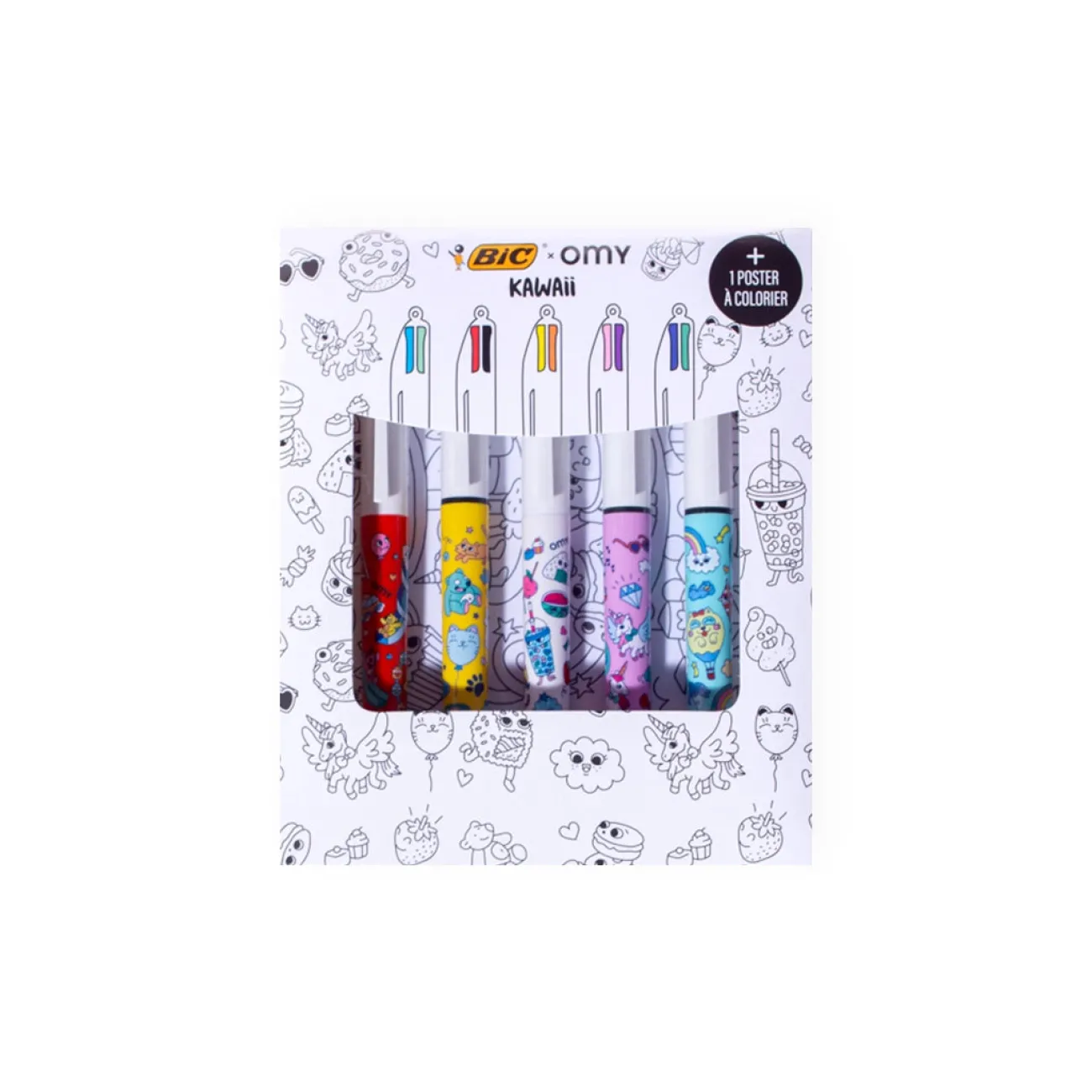 Enfant OMY Papeterie | Jouets Et Coloriages^Coffret 5 stylos - Kawaï