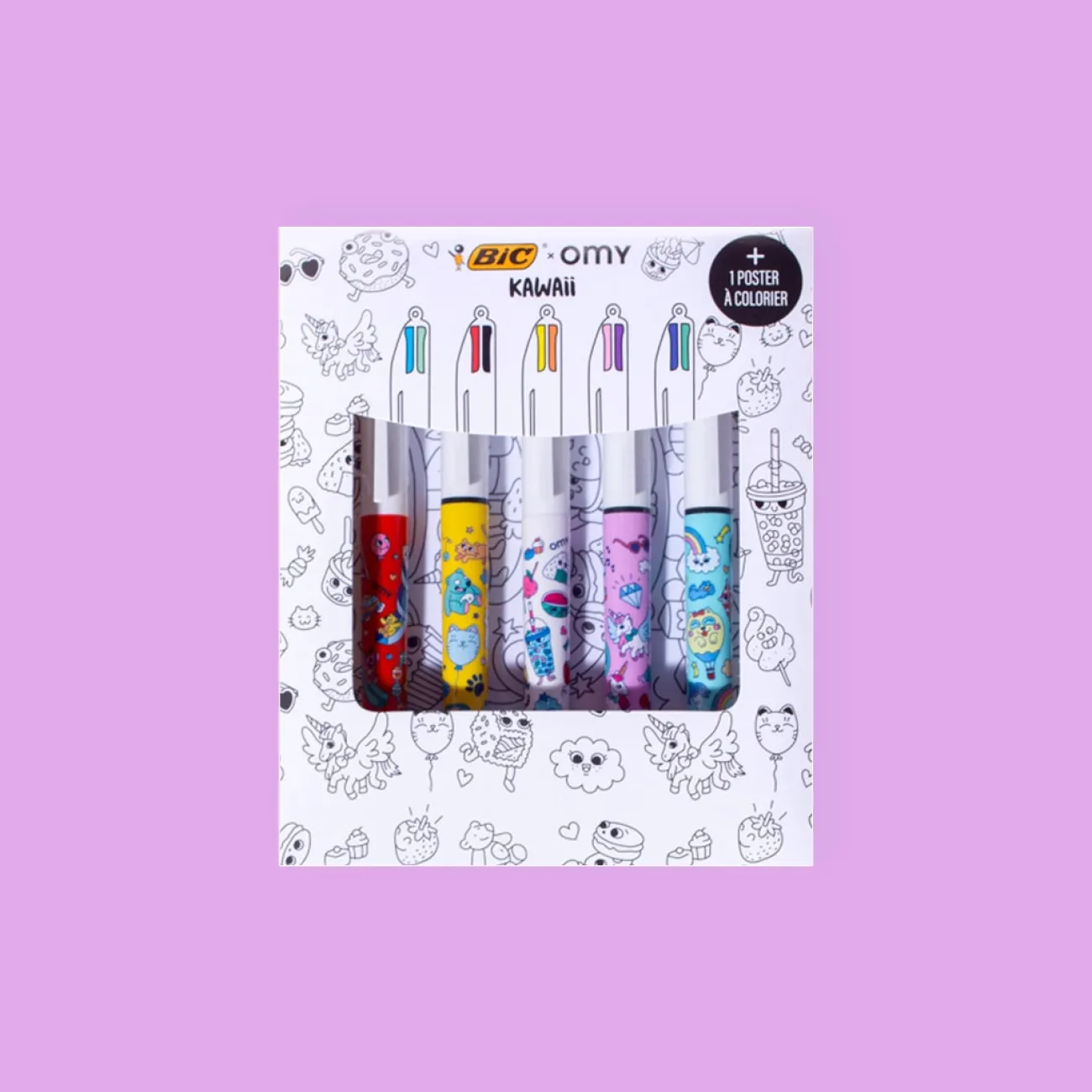 Enfant OMY Papeterie | Jouets Et Coloriages^Coffret 5 stylos - Kawaï