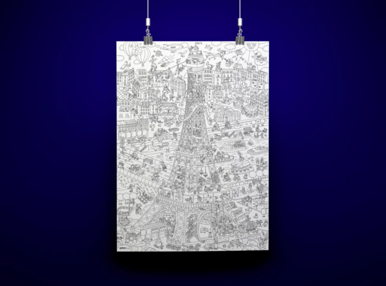 Enfant OMY Jouets Et Coloriages | Jeux & Fun^Coloriage géant à colorier - Poster Tour Eiffel
