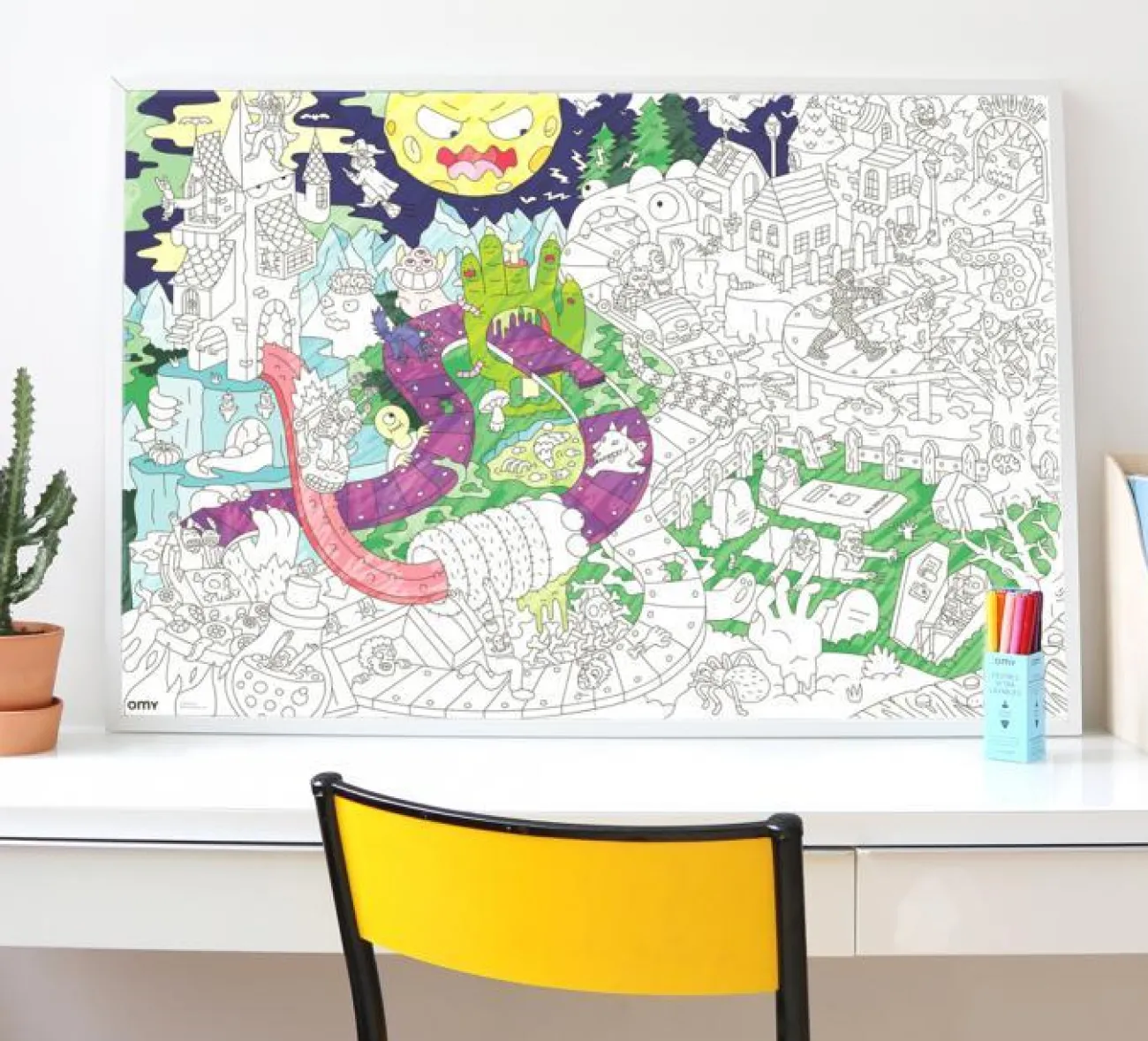 Enfant OMY Jouets Et Coloriages | Jeux & Fun^Coloriage GÉANT À COLORIER - Poster ZOMBIE