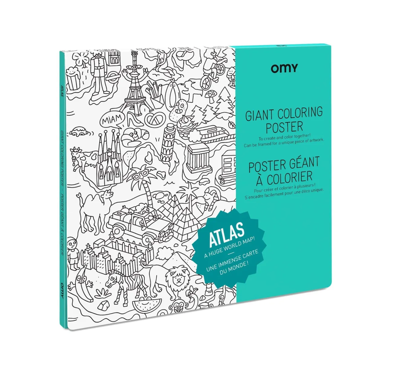 Enfant OMY Jouets Et Coloriages | Jeux & Fun^Poster géant à colorier - Atlas