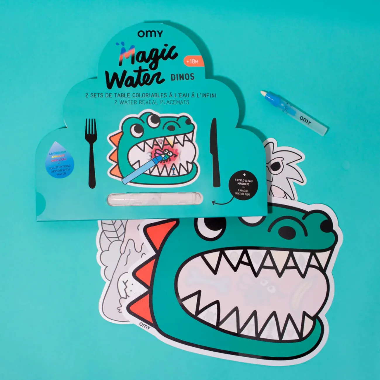 Enfant OMY Jouets Et Coloriages | Jeux & Fun^Sets de table à colorier à l'eau - 2 modèles