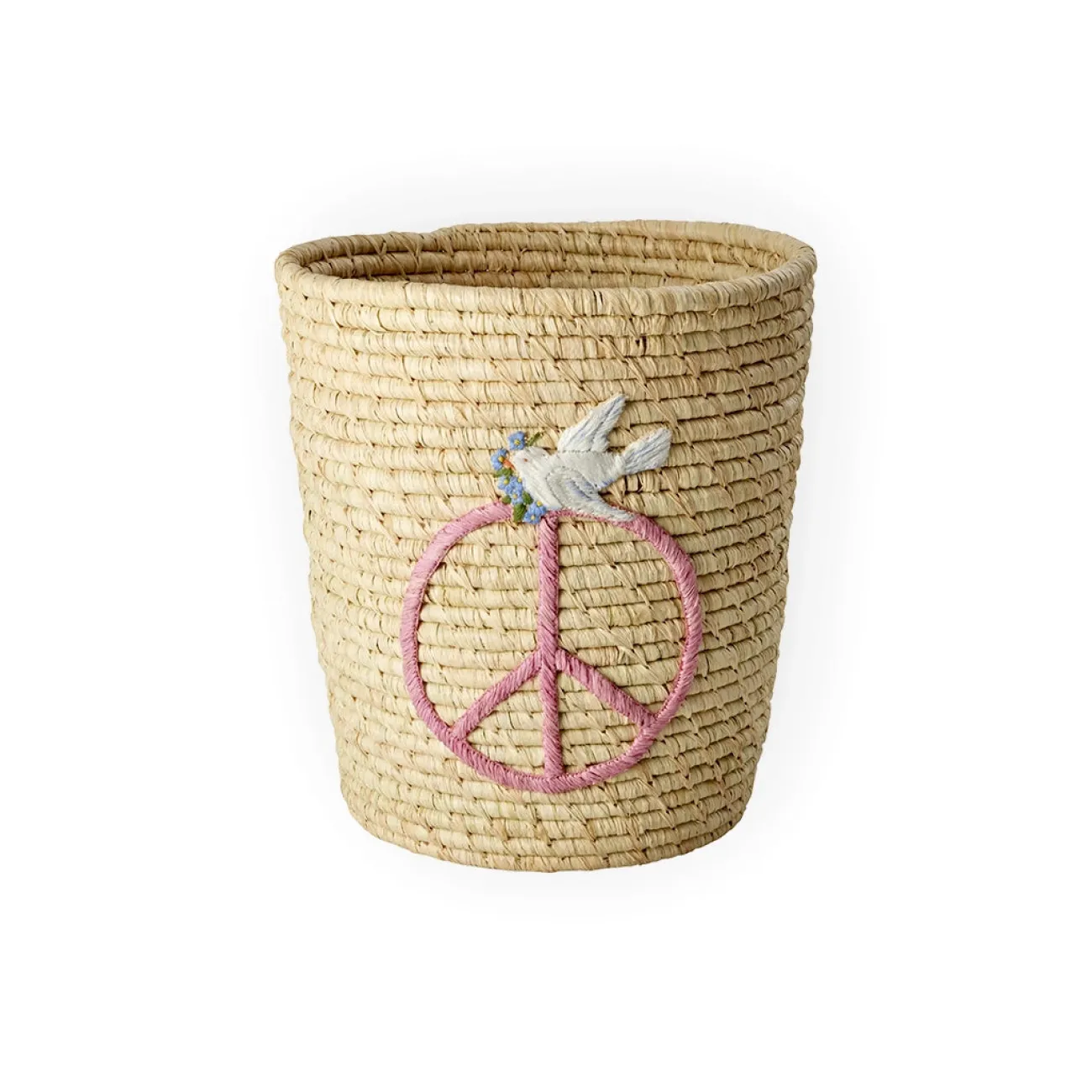 RICE Rangements^Panier Raphia naturel - Peace & Love