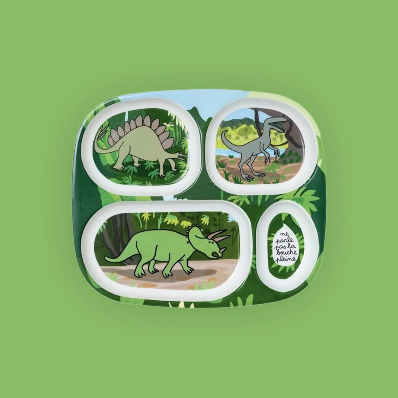 Enfant PETIT JOUR Vaisselle Enfants^Plateau 4 compartiments - Dinosaures