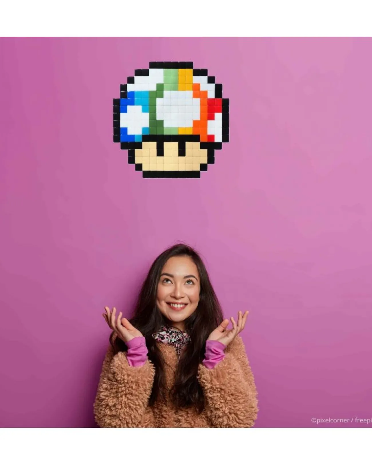 KUBBICK Affiches, Décos Murales^Pixel Art kit - Shroom
