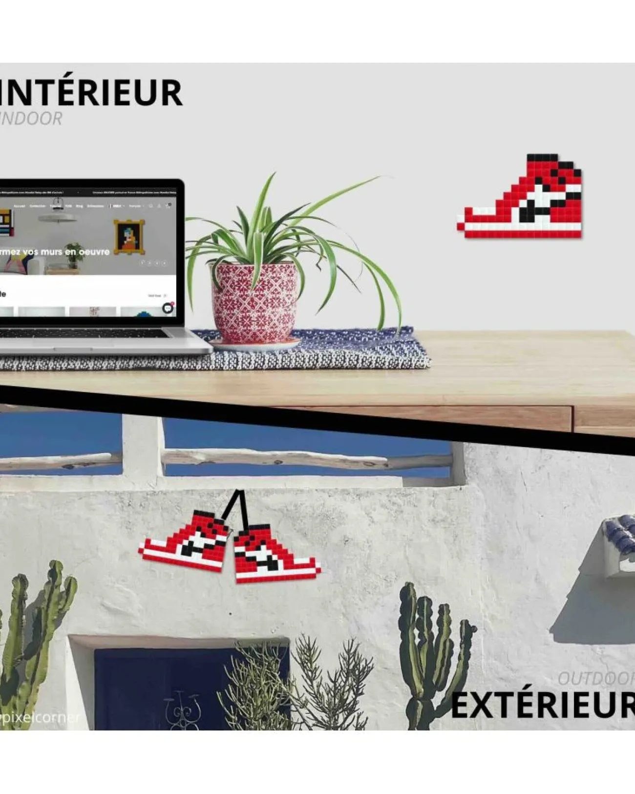 KUBBICK Affiches, Décos Murales^Pixel Art kit - Snikers