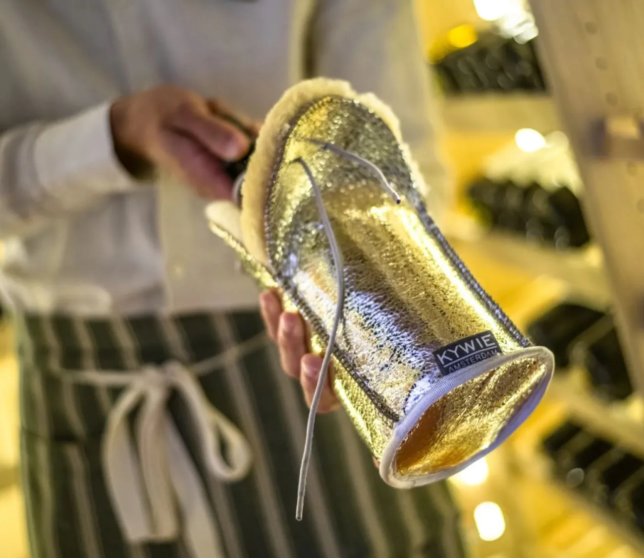 KYWIE Ustensiles De Cuisine | Gourdes & Cuisine Nomade^Rafraichisseur de Champagne - Gold