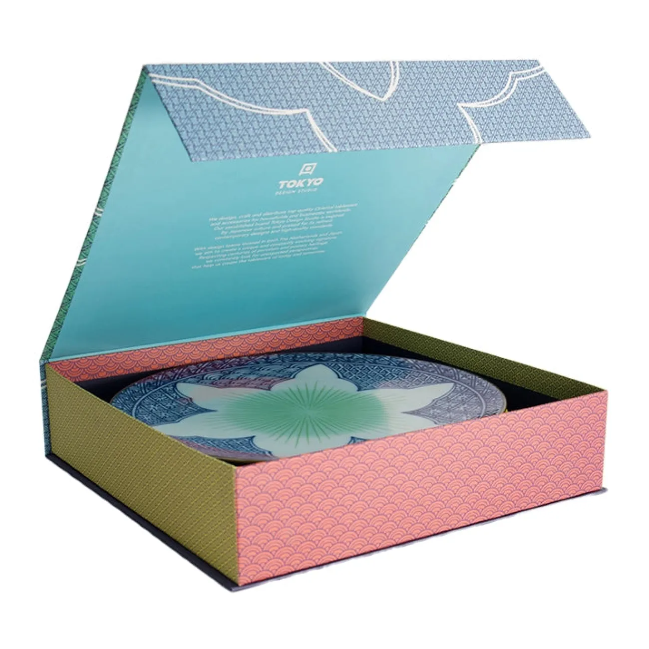 CNB TOKYO DESIGN Plats Et Assiettes^Set 4 Assiettes Lily Flower -  Ø 26 cm