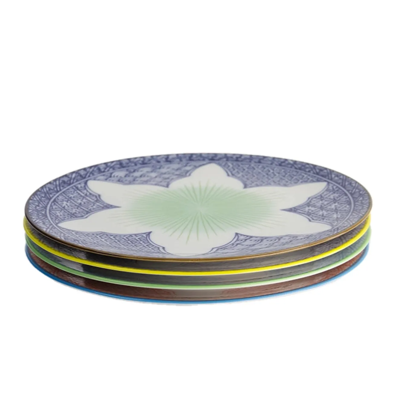 CNB TOKYO DESIGN Plats Et Assiettes^Set 4 Assiettes Lily Flower -  Ø 26 cm