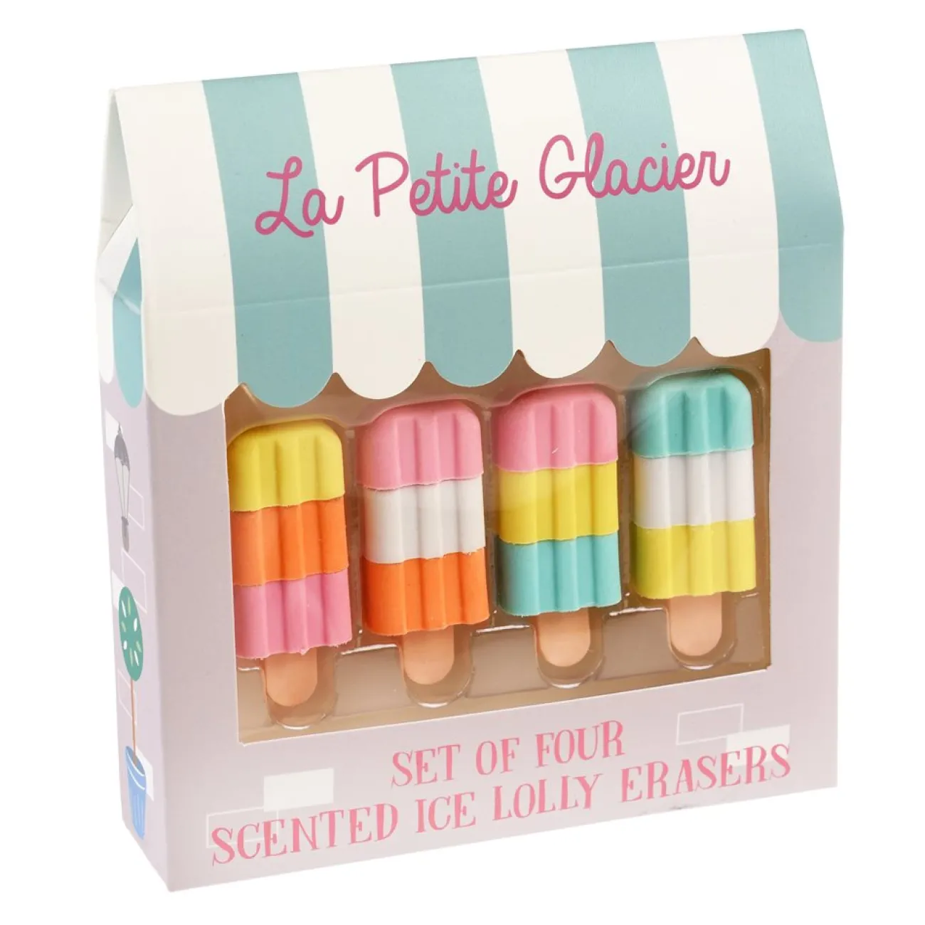 Enfant REX Papeterie^Set de 4 Gommes - Ice Lolly