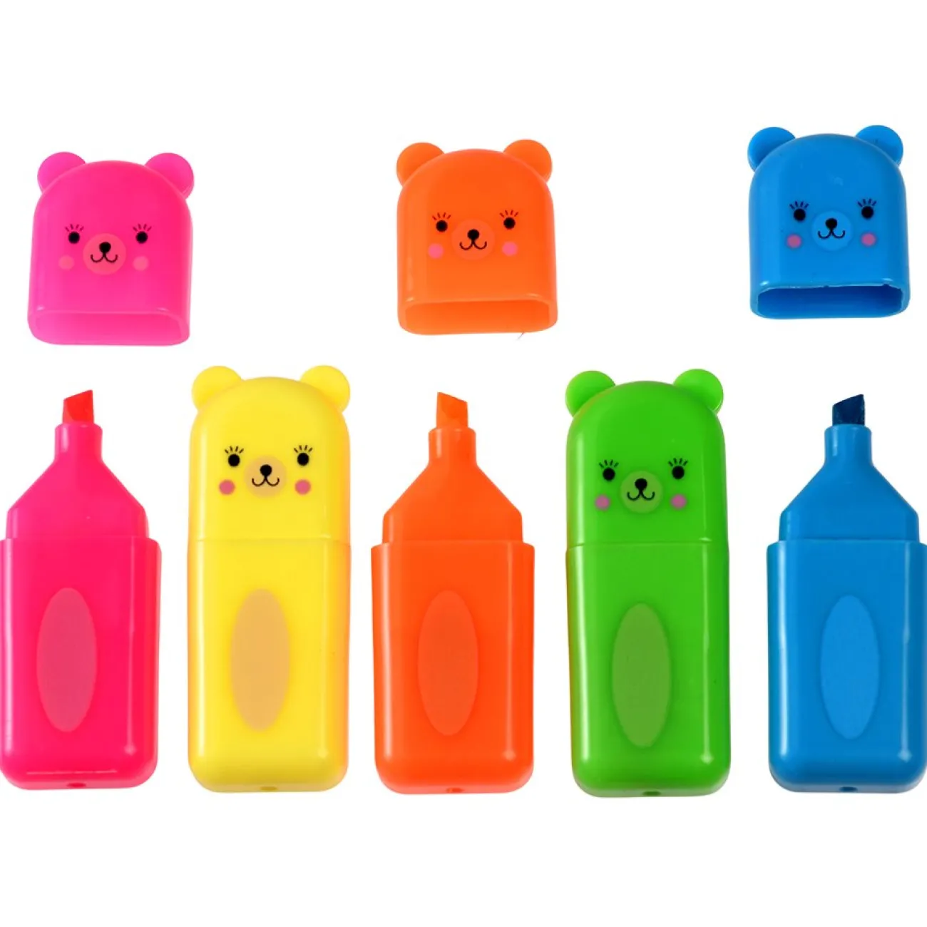Enfant REX Papeterie^Set de 5 surligneurs - Ours