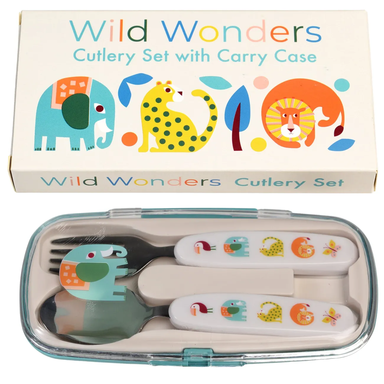 Enfant rex Vaisselle Enfants | Gourdes & Cuisine Nomade^Set de couverts pour enfants - Wild Wonders