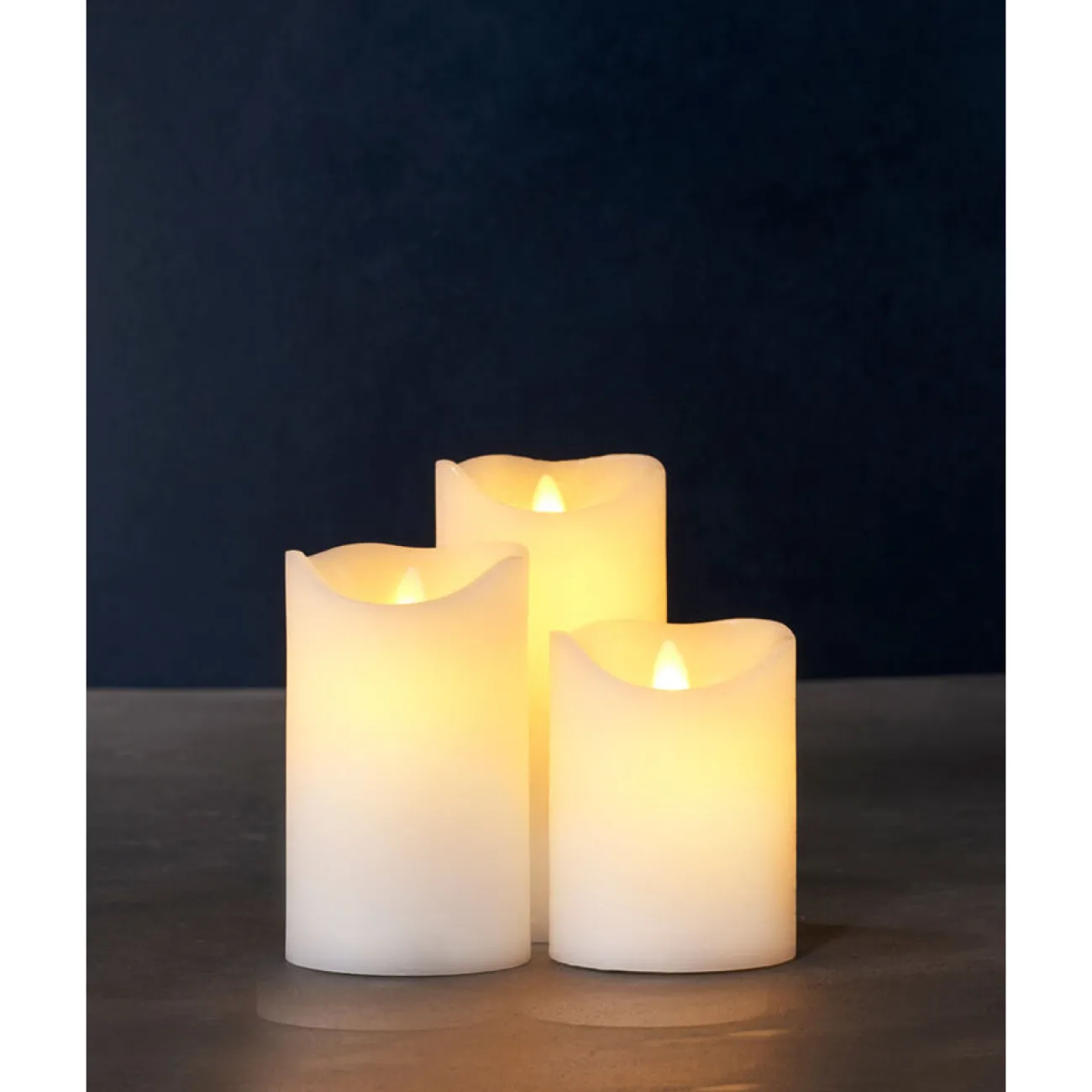 SIRIUS Bougies Décoratives^Coffret 3 bougies LED lumineuses Sara